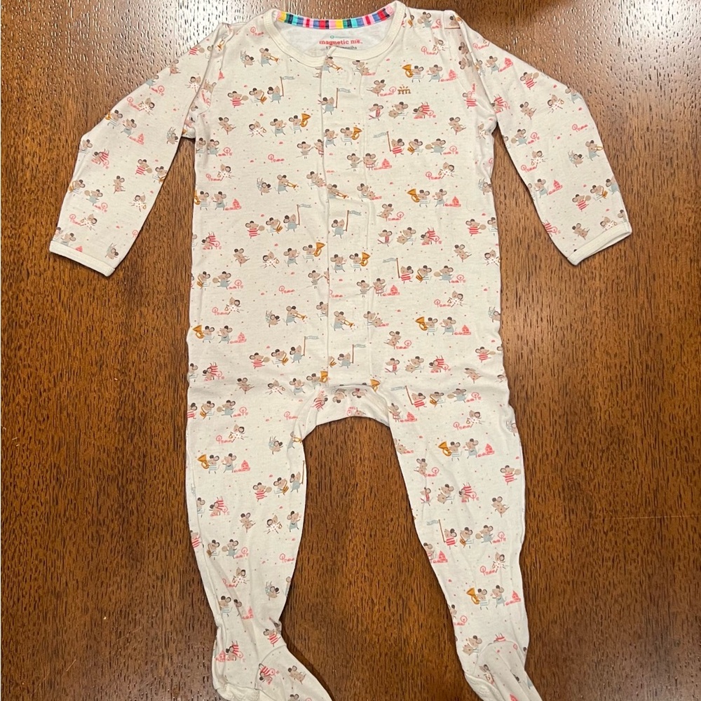 Magnetic Me Cream One Piece with Animal Print